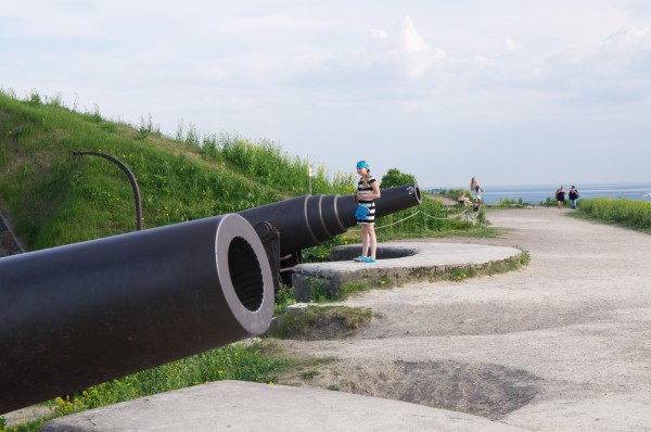 海沿いには大砲が現存します。